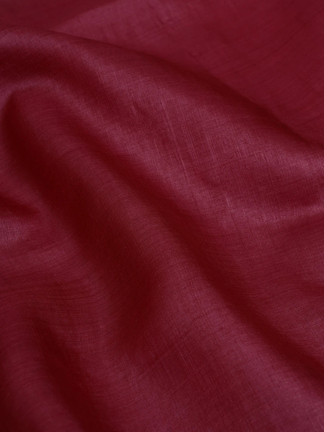 Ada Hand Embroidered Maroon Silk Lucknowi Chikankari Men's Kurta Piece 01A584548