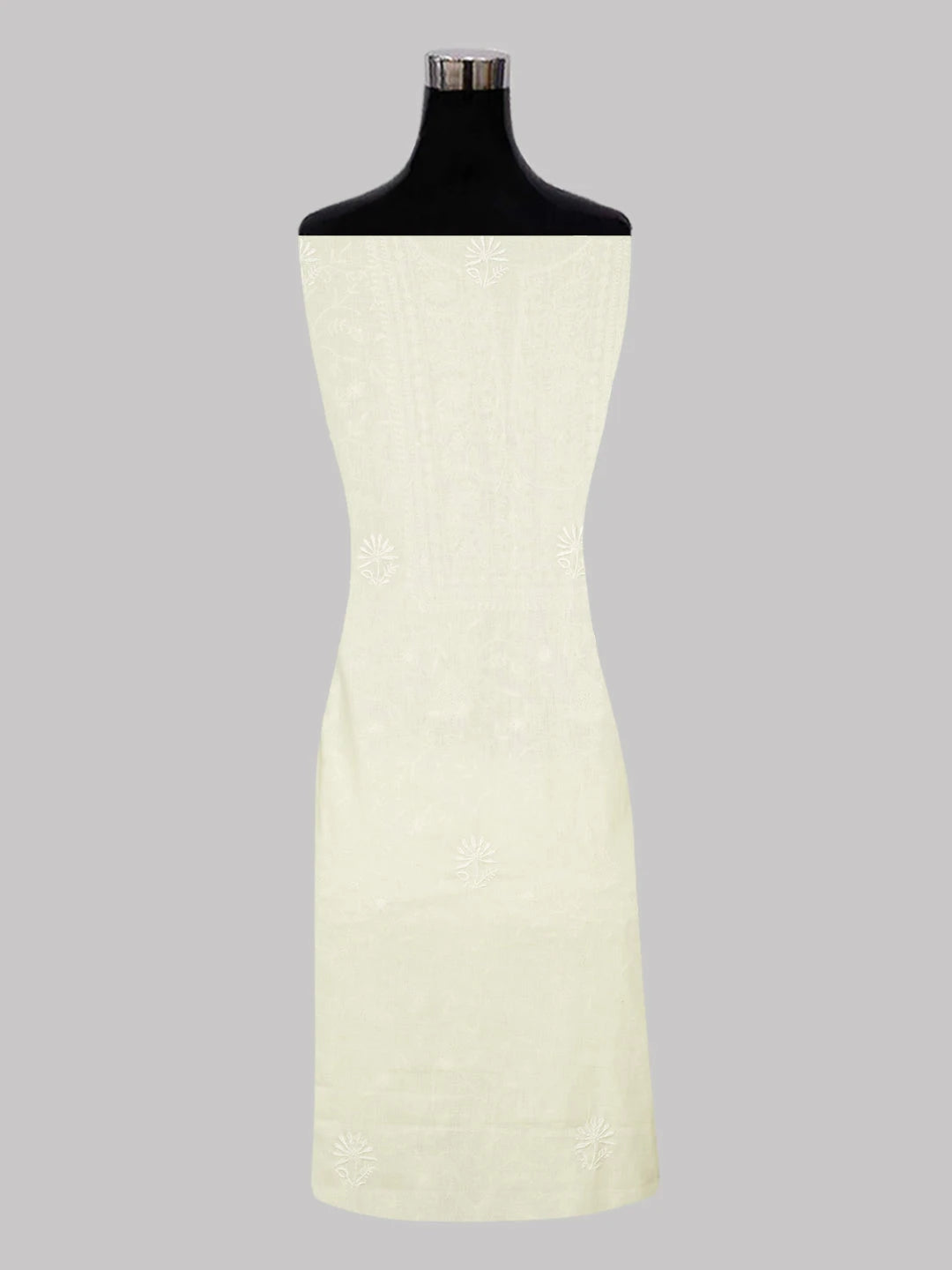Ada Hand Embroidered Lemon Cotton Lucknowi Chikankari Unstitched Suit Piece 01A353275