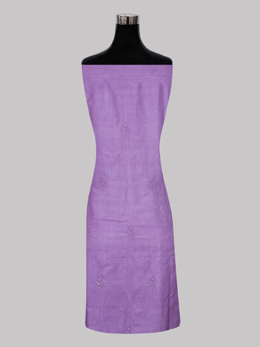 Ada Hand Embroidered Amethyst Lavender Silk Lucknowi Chikankari Unstitched Suit Piece 01A583768