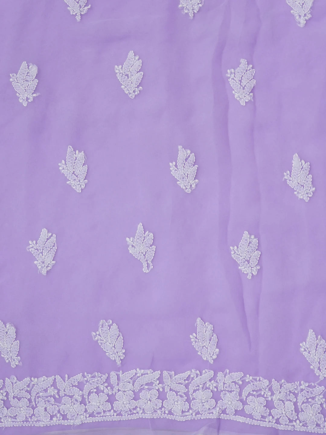 Ada Hand Embroidered Mauve Georgette Lucknowi Chikankari Unstitched Suit Piece 01A608542
