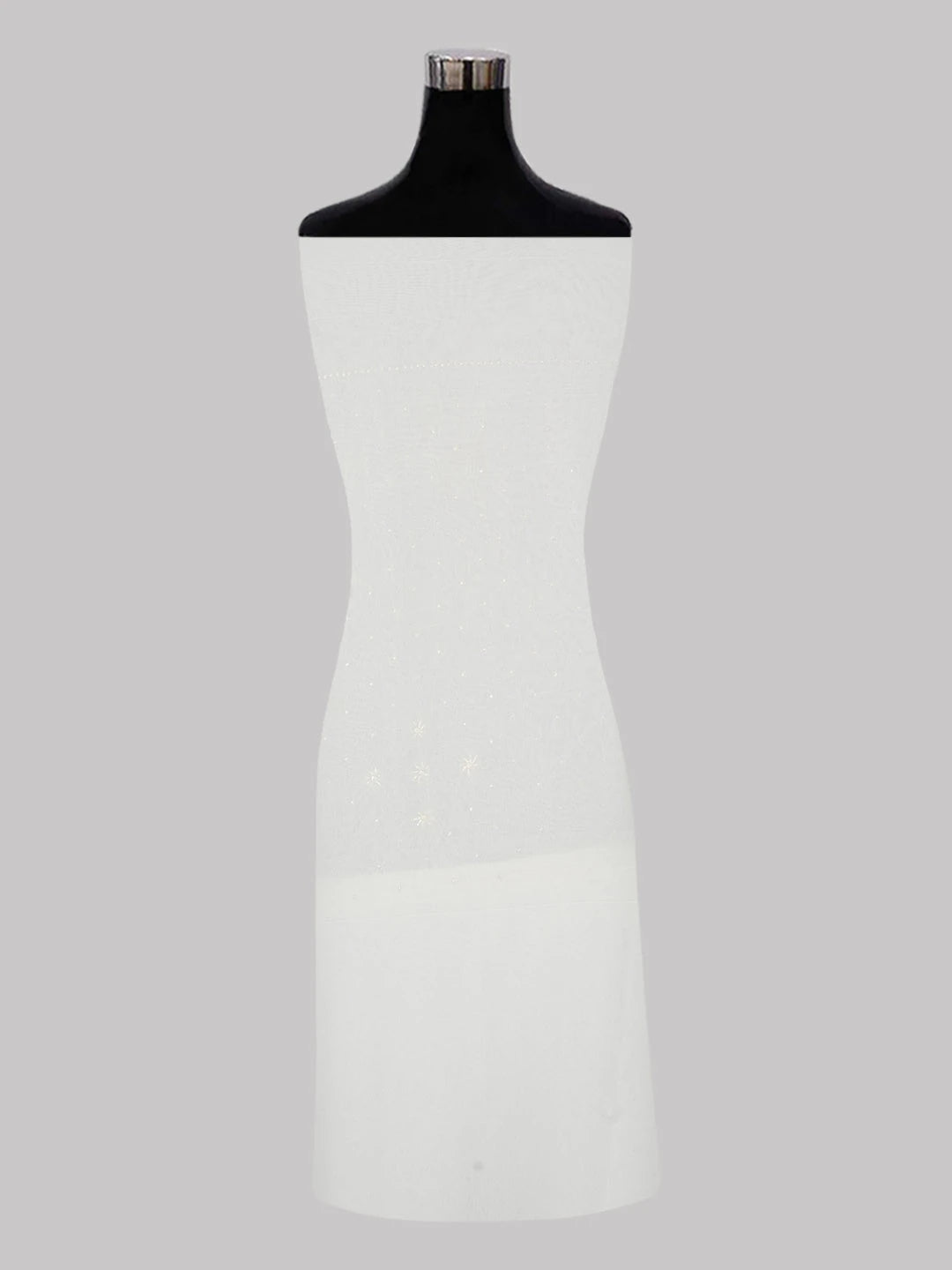 Ada Off White Pure Georgette Lucknowi Unstitched Kurta Piece with Muqaish Work A514893