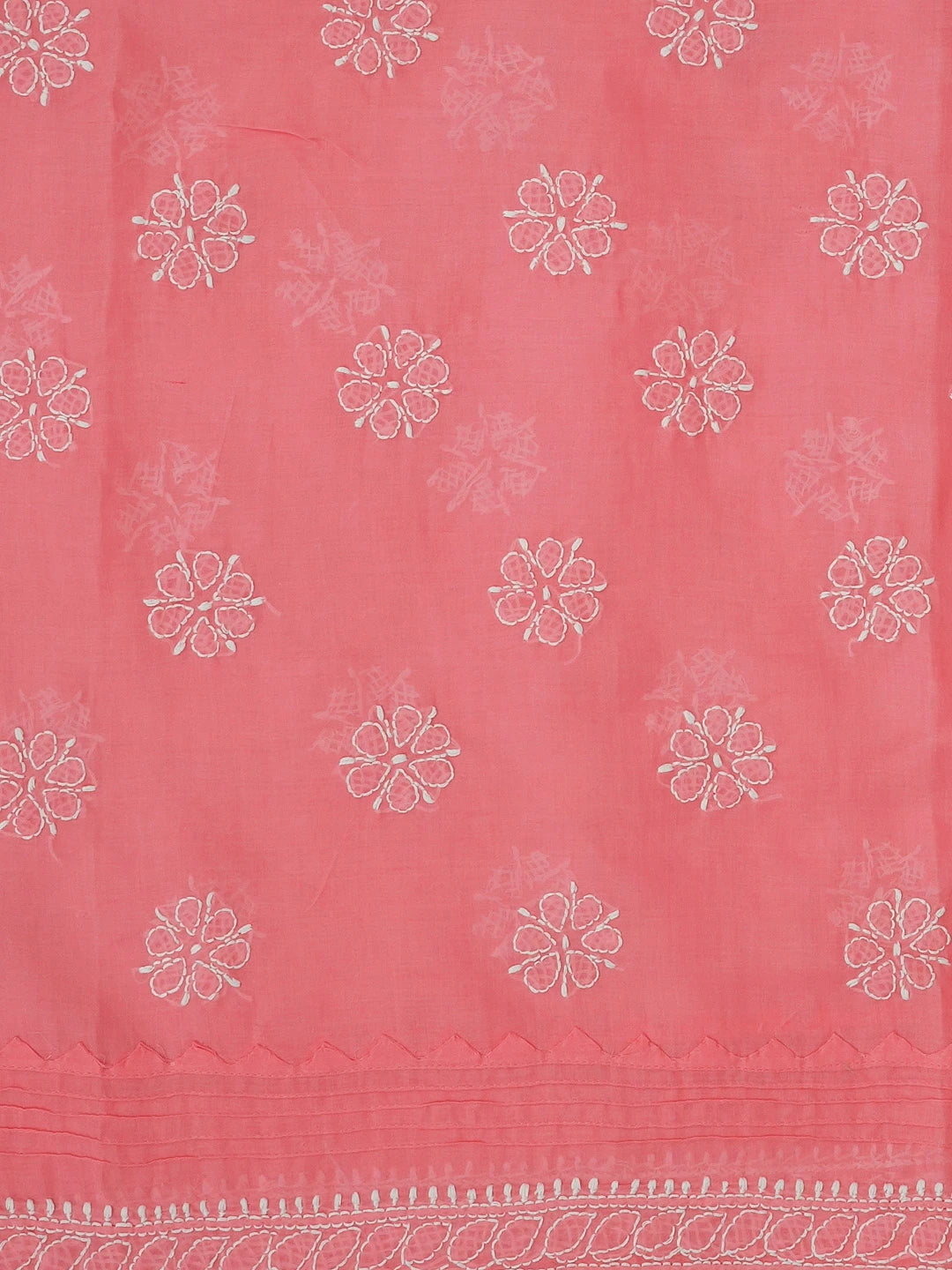 Ada Hand Embroidered Pink Cotton Lucknowi Chikankari Unstitched Suit Piece 01A479390