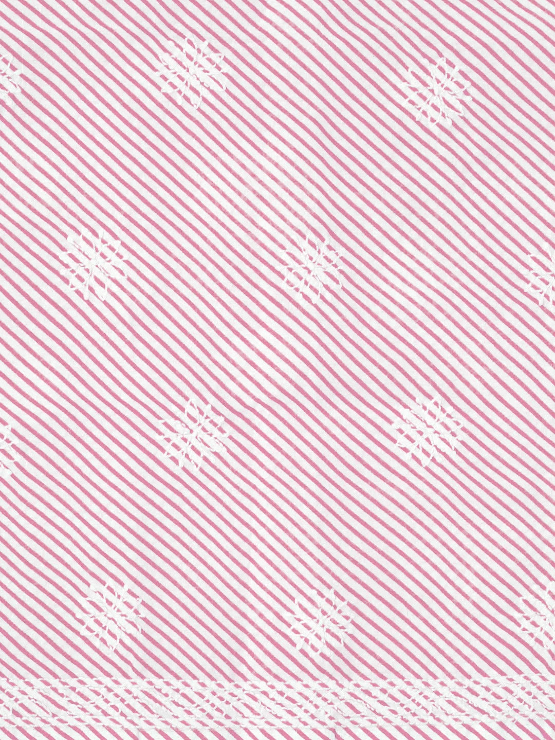 Ada Hand Embroidered White And Pink Cotton Lucknowi Chikankari Unstitched Suit Piece A211240