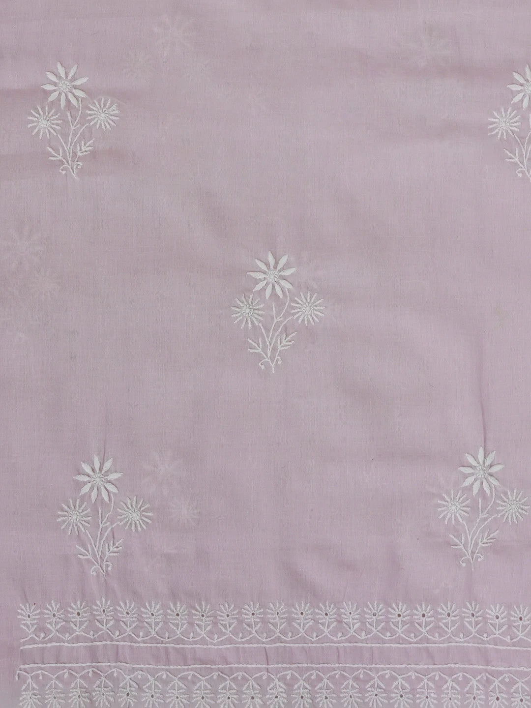 Ada Hand Embroidered Opera Mauve Cotton Lucknowi Chikankari Unstitched Suit Piece 01A555662