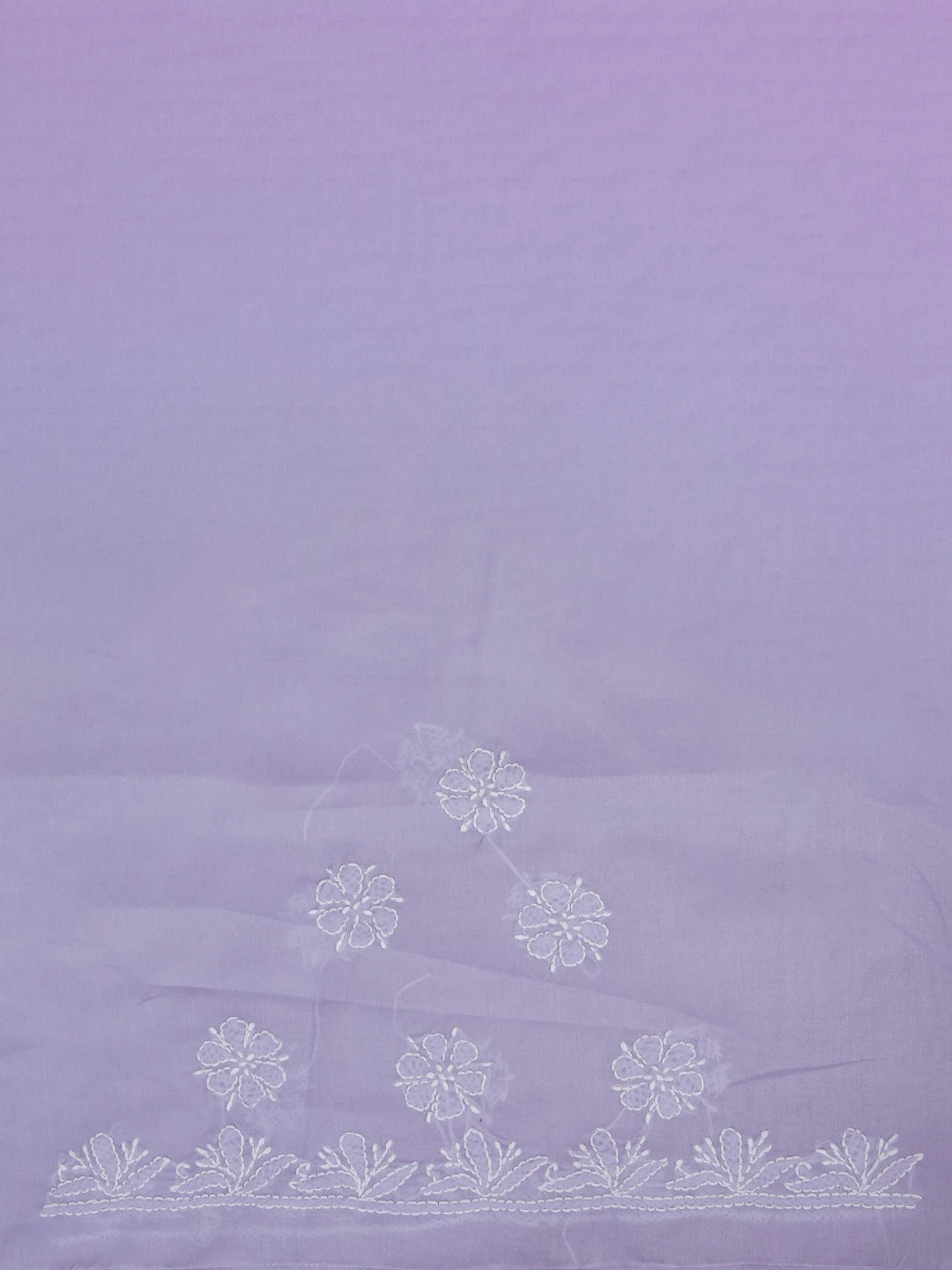 Ada Hand Embroidered Mauve Cotton Lucknowi Chikankari Saree With Blouse 01A560373