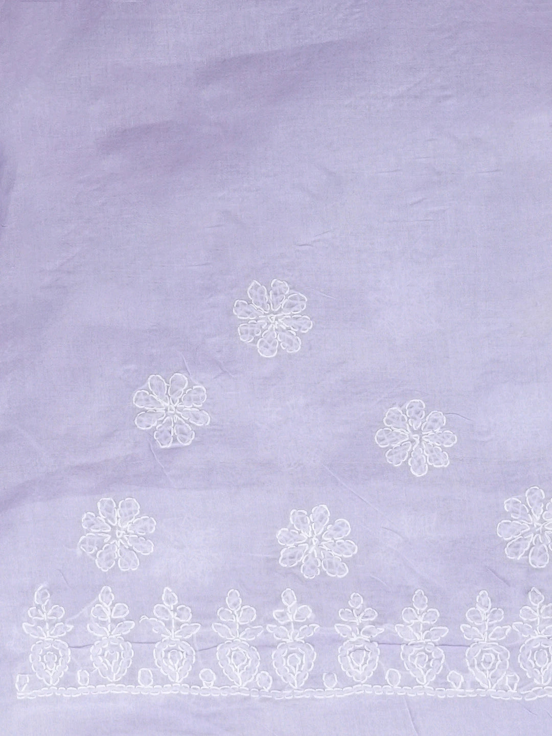 Ada Hand Embroidered Mauve Cotton Lucknowi Chikankari Saree With Blouse 01A521023