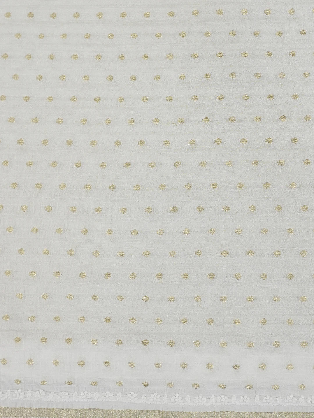 Ada Hand Embroidered White Crepe Lucknowi Chikankari Saree and Blouse 01A613804