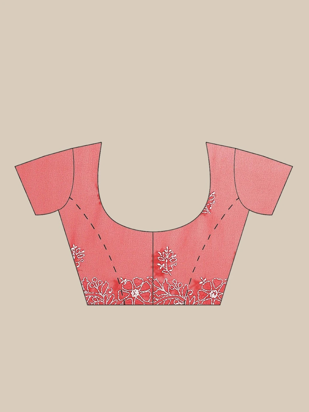 Ada Hand Embroidered Red Georgette Lucknowi Chikankari Saree with Blouse A138793