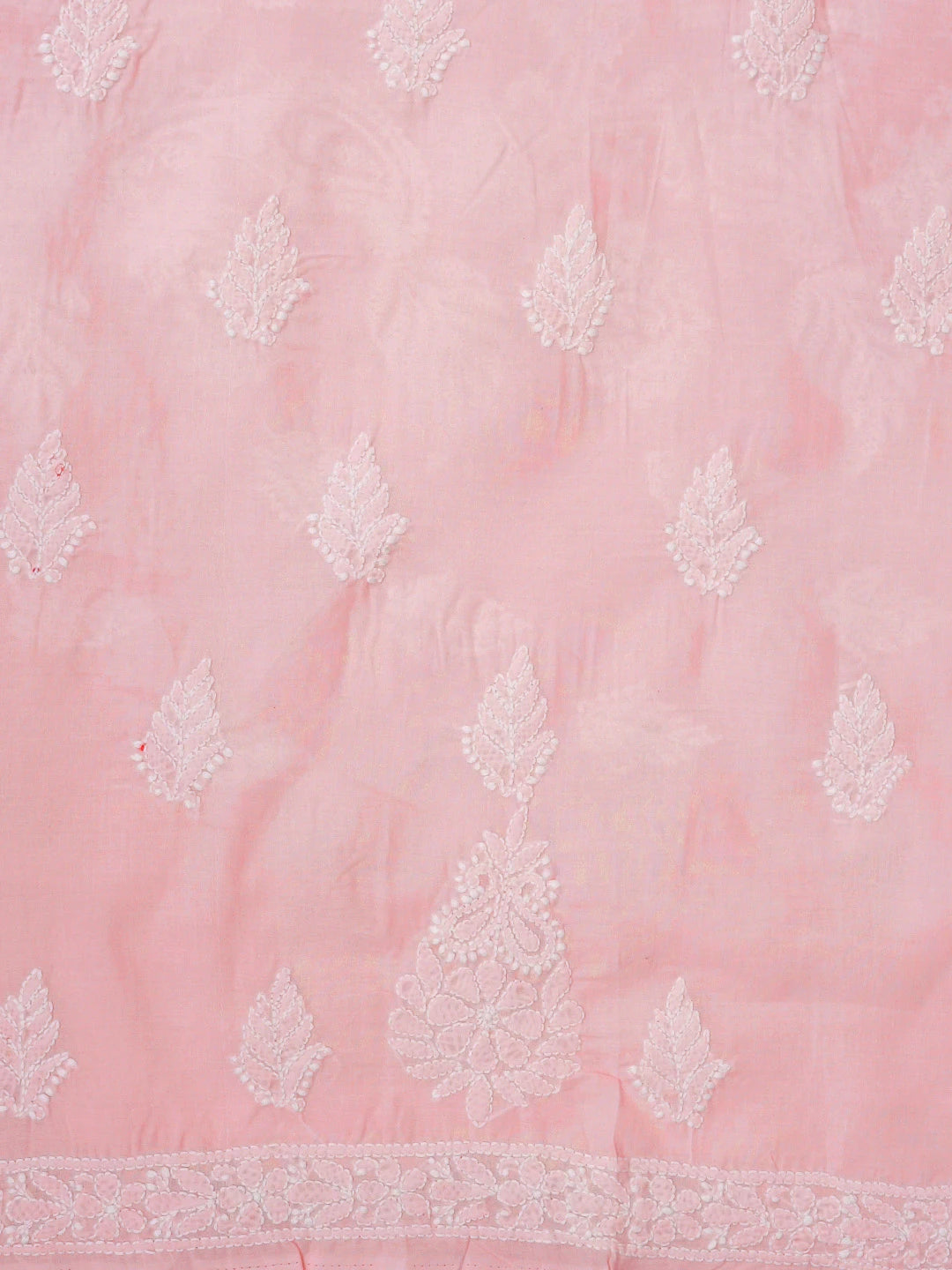 Ada Hand Embroidered Pink Cotton Lucknowi Chikankari Unstitched Suit Piece 01A592258