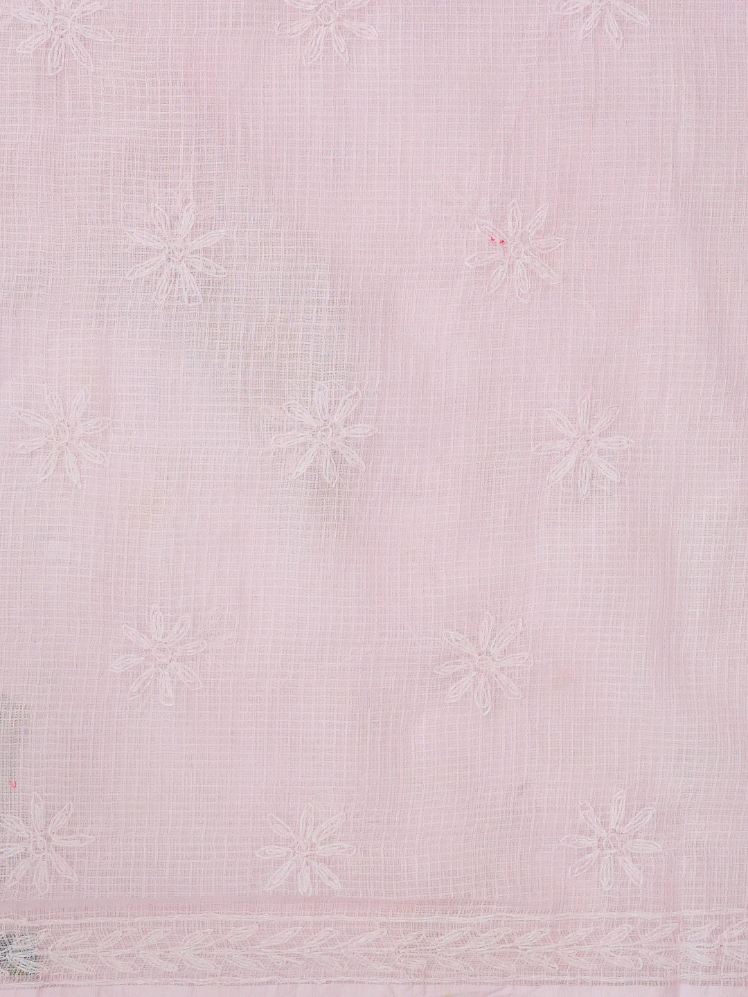 Ada Hand Embroidered Pink Kota Lucknowi Chikankari Unstitched Kurta Dupatta Set 01A603310
