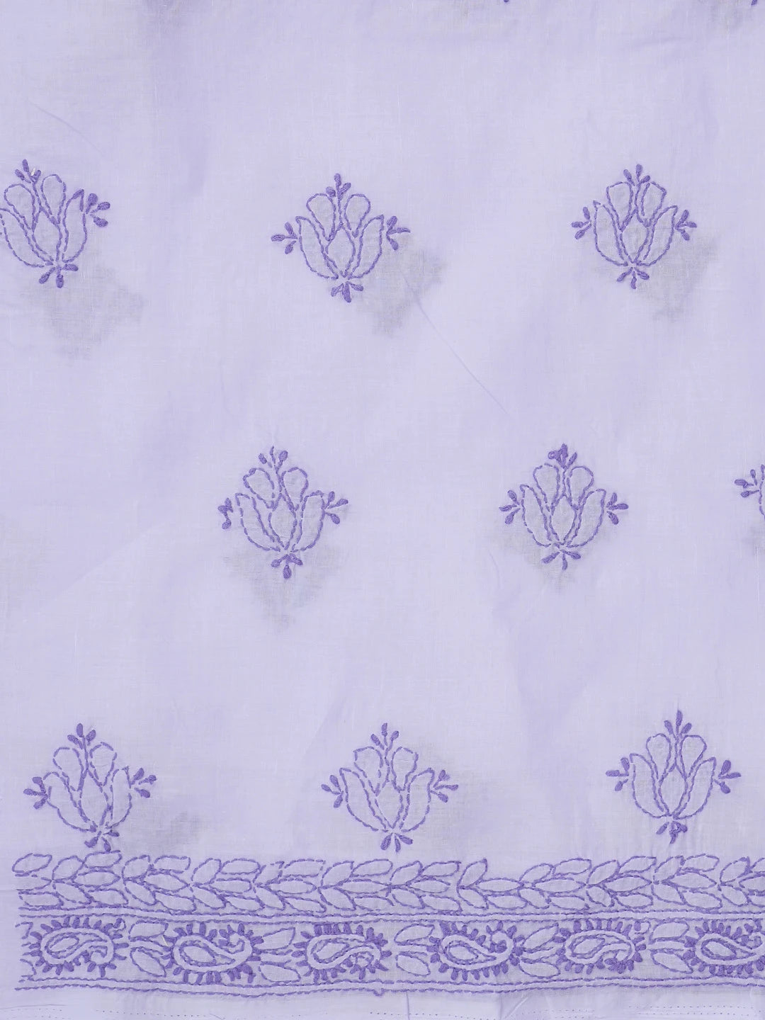 Ada Hand Embroidered Mauve Cotton Lucknowi Chikankari Unstitched Suit Piece 01A614363