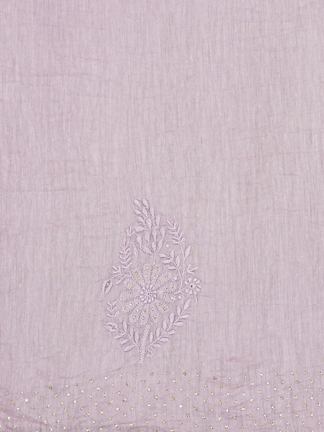Ada Hand Embroidered Opera Mauve Chanderi Lucknowi Chikankari Saree/Blouse with Muqaish Work 01A604862