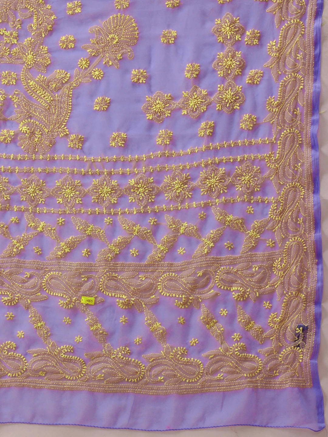 Ada Hand Embroidered Mauve Georgette Lucknowi Chikankari Saree With Blouse A311377