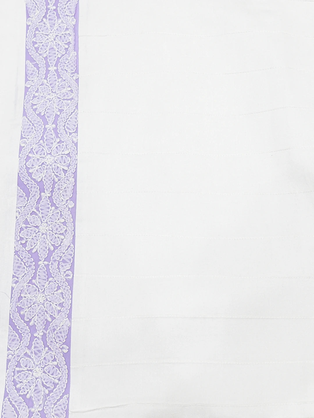 Ada Hand Embroidered White Cotton Lucknowi Chikankari Cushion Cover 01A58527