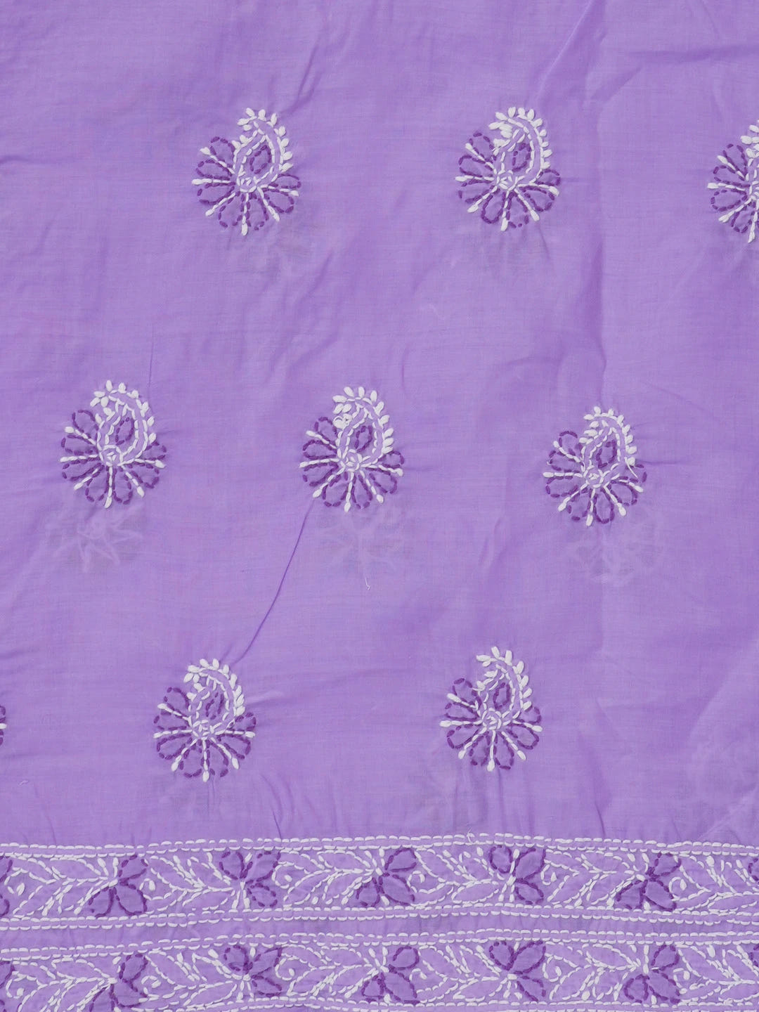 Ada Hand Embroidered Mauve Cotton Lucknowi Chikankari Unstitched Suit Piece 01A628096