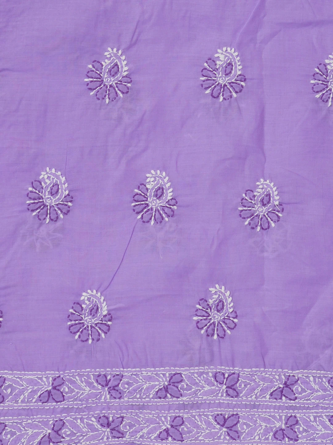 Ada Hand Embroidered Mauve Cotton Lucknowi Chikankari Unstitched Suit Piece 01A628096