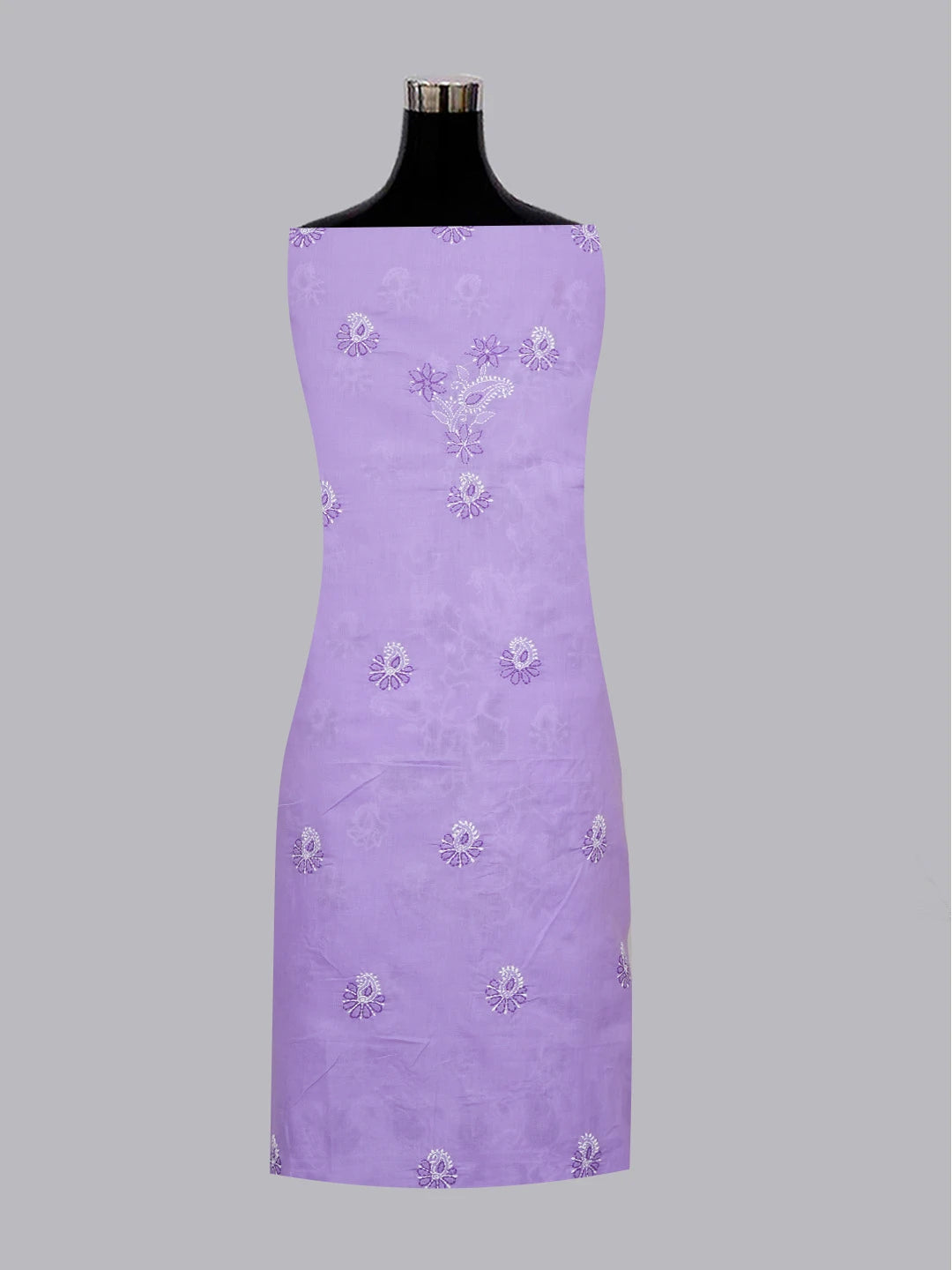 Ada Hand Embroidered Mauve Cotton Lucknowi Chikankari Unstitched Suit Piece 01A628096