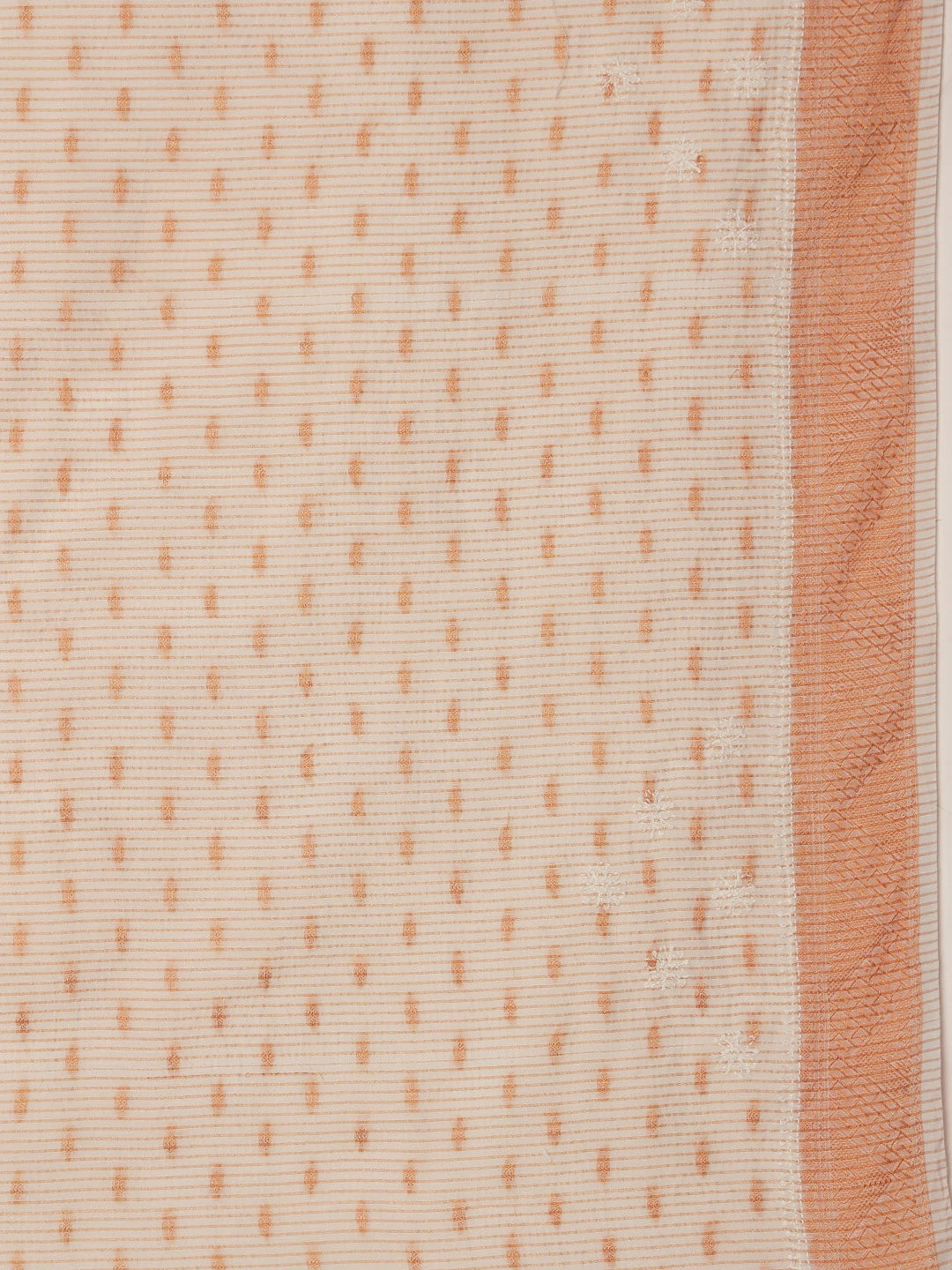 Ada Hand Embroidered Off White Chanderi Lucknowi Chikankari Saree With Blouse A311375