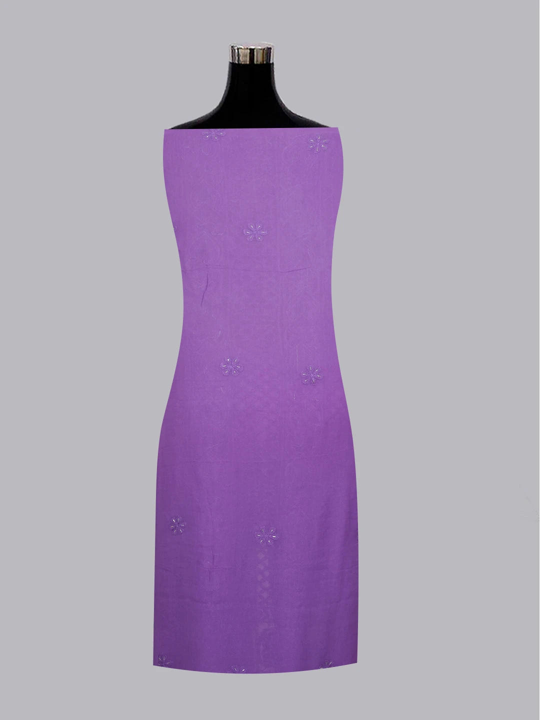 Ada Hand Embroidered Mauve Viscose Georgette Lucknowi Chikankari Unstitched Kurta Dupatta Set with Cutdana and Sequinned Work 01A416959