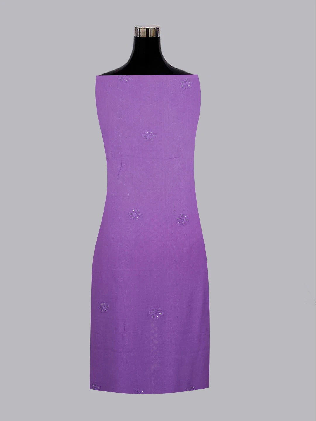 Ada Hand Embroidered Mauve Viscose Georgette Lucknowi Chikankari Unstitched Kurta Dupatta Set with Cutdana and Sequinned Work 01A416959
