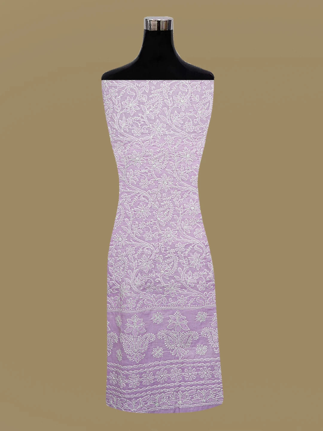 Ada Hand Embroidered Lavender Cotton Lucknowi Chikankari Unstitched Suit Piece A211352