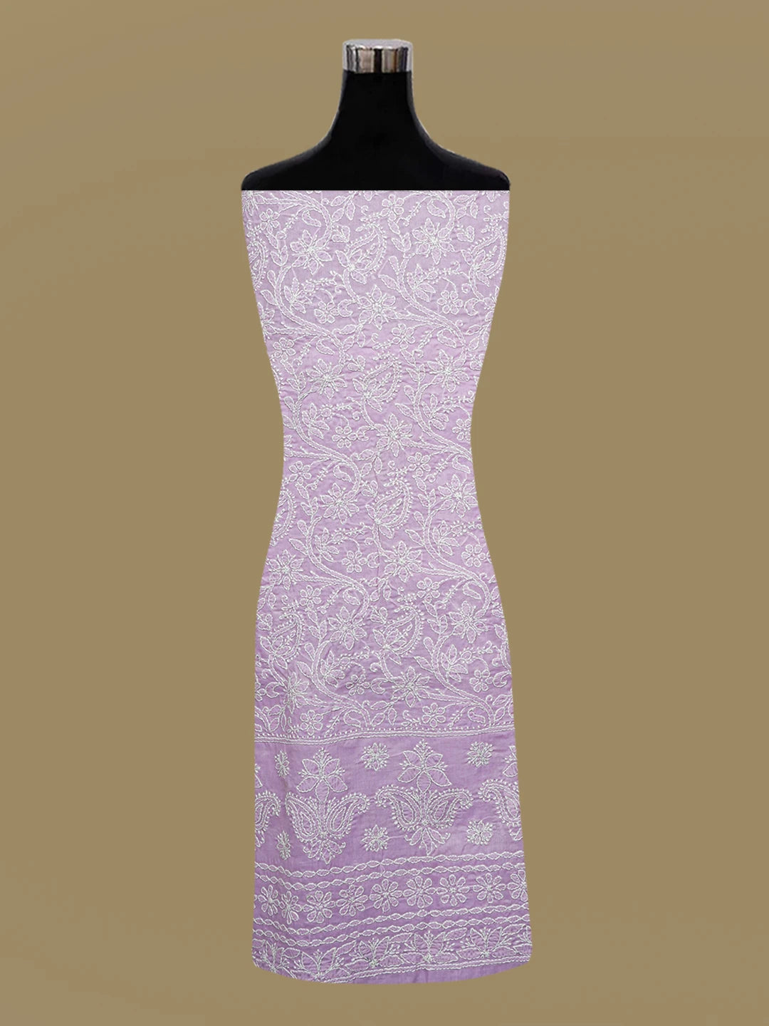 Ada Hand Embroidered Lavender Cotton Lucknowi Chikankari Unstitched Suit Piece A211352