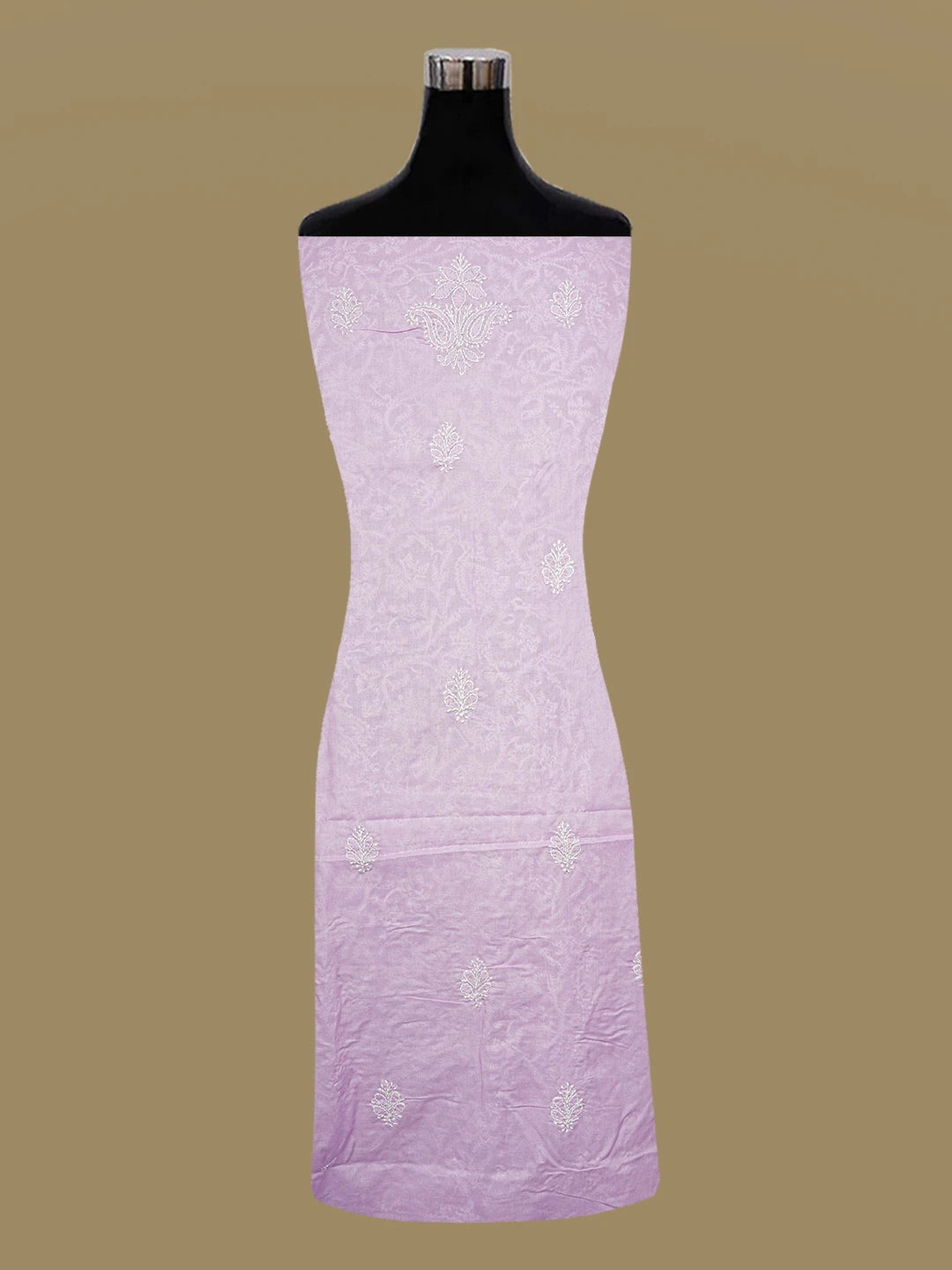 Ada Hand Embroidered Lavender Cotton Lucknowi Chikankari Unstitched Suit Piece A211352