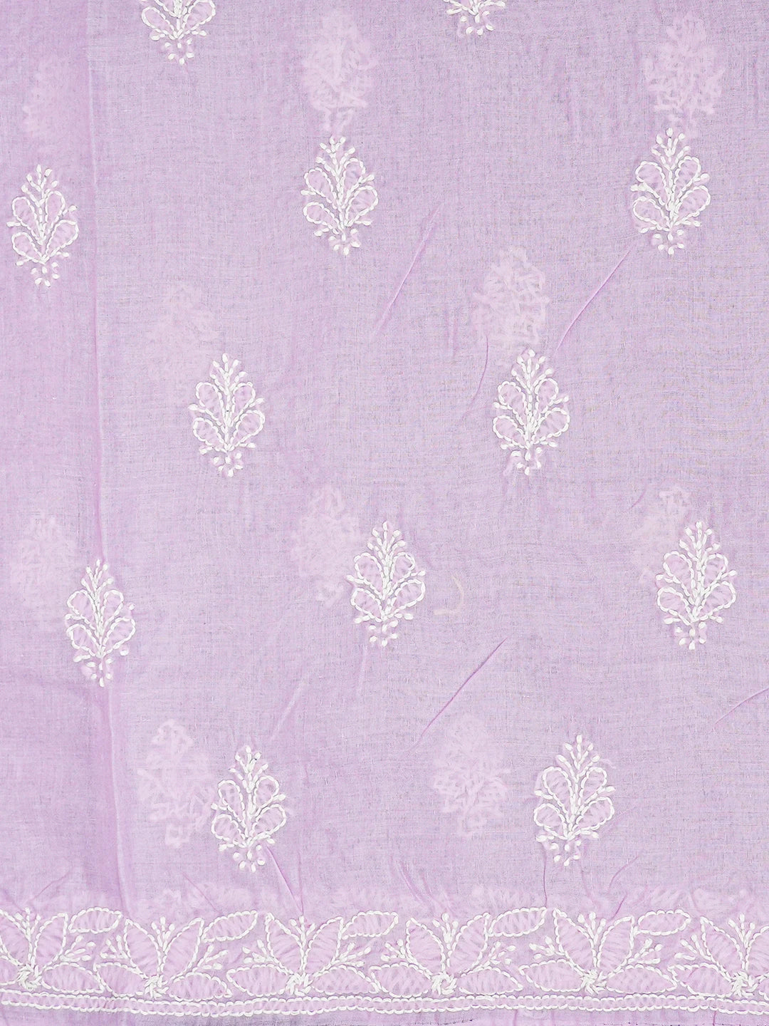Ada Hand Embroidered Lavender Cotton Lucknowi Chikankari Unstitched Suit Piece A211352