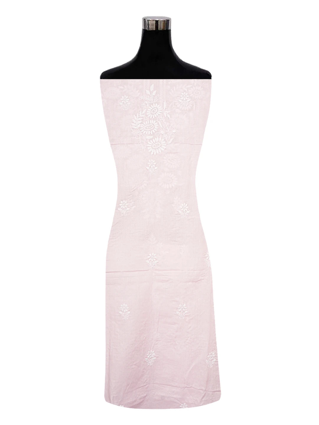 Ada Hand Embroidered Light Pink Cotton Lucknowi Chikankari Unstitched Suit Piece A211347