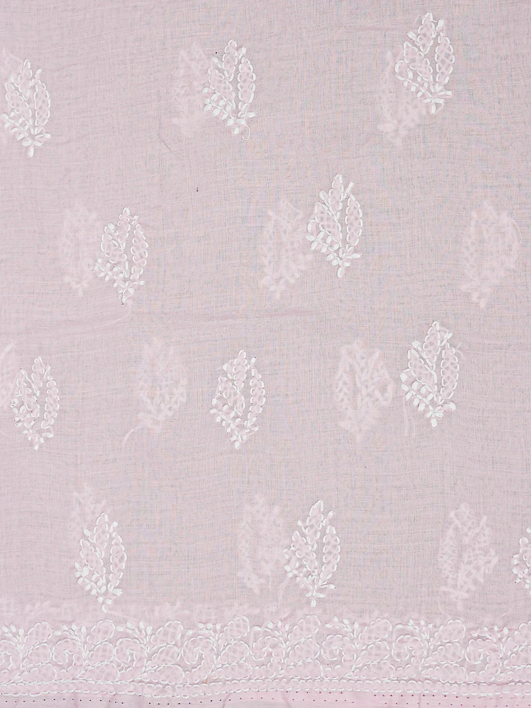 Ada Hand Embroidered Pink Cotton Lucknowi Chikankari Unstitched Suit Piece A211351