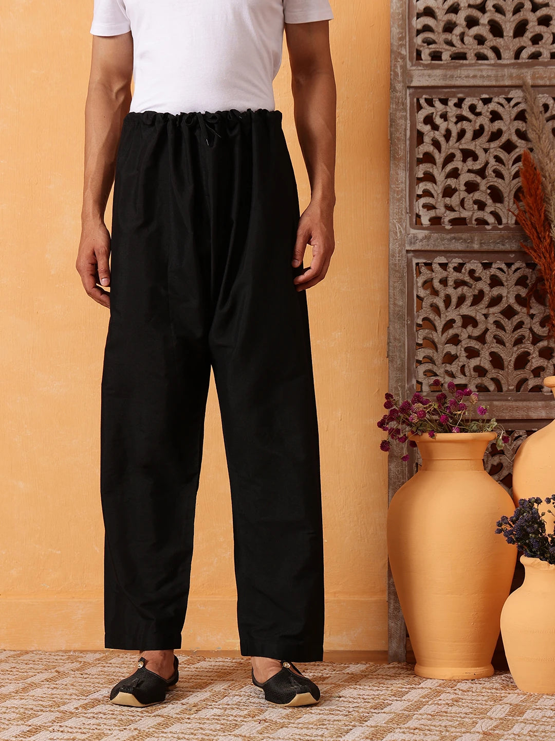 Ada Black Cotton Men's Lower A611175