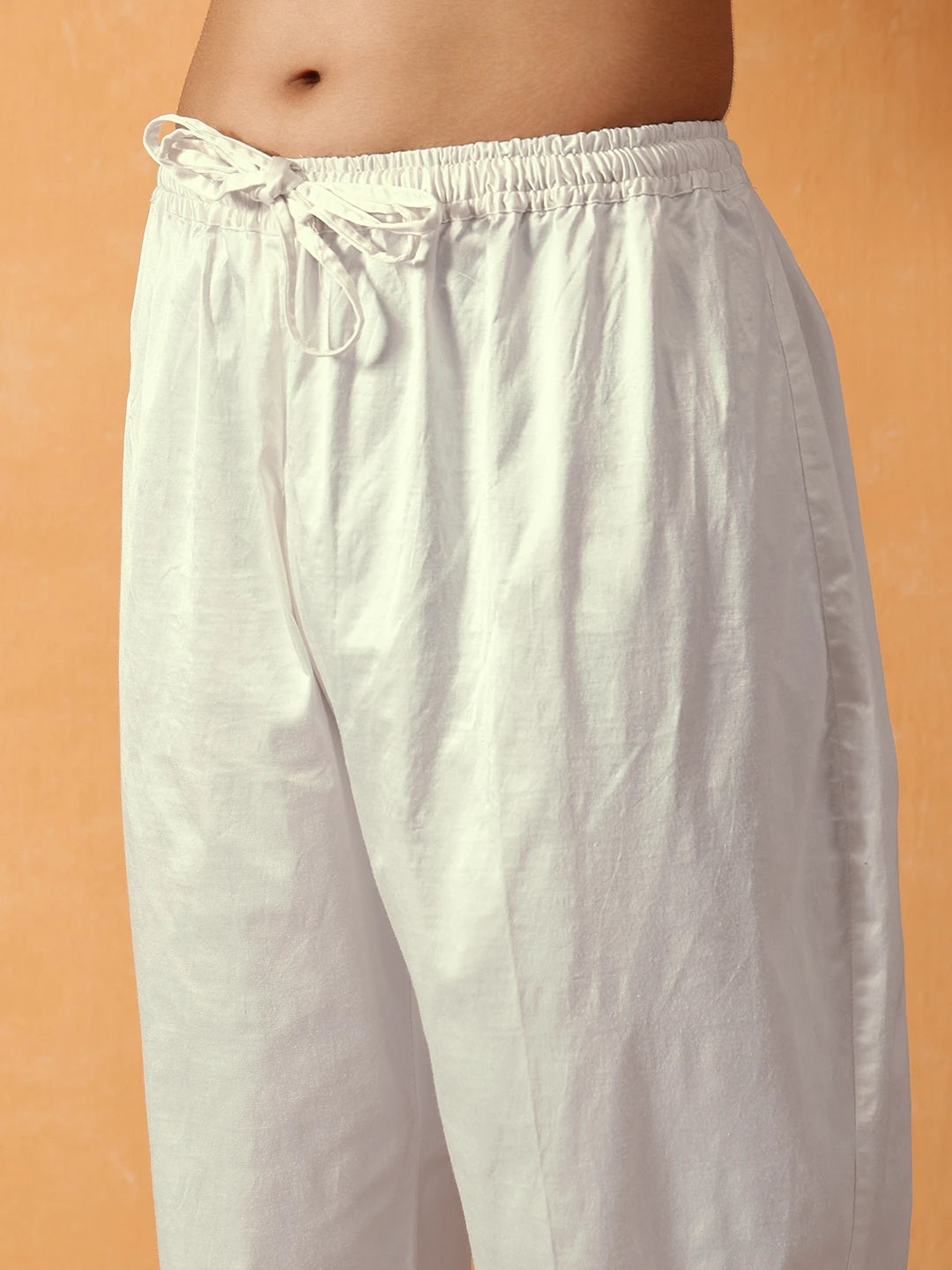 Ada White Cotton Men's Lower with Dori A611176