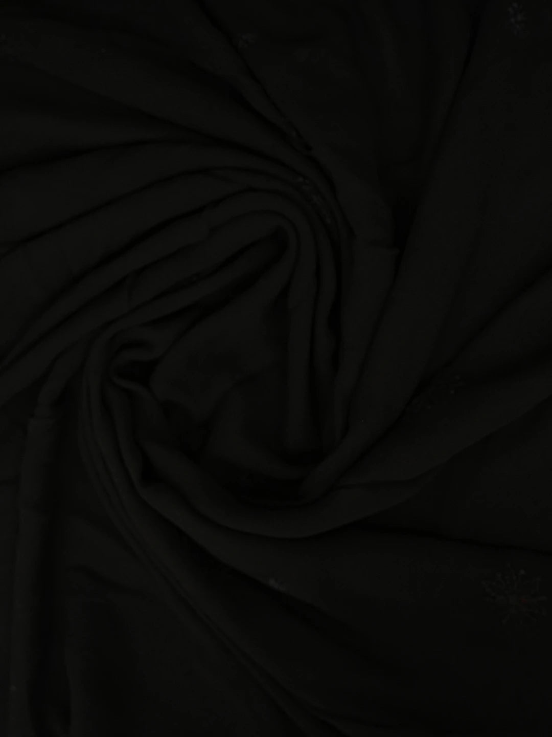 Ada Hand Embroidered Black Viscose Georgette Lucknowi Chikankari Dupatta 01A388338