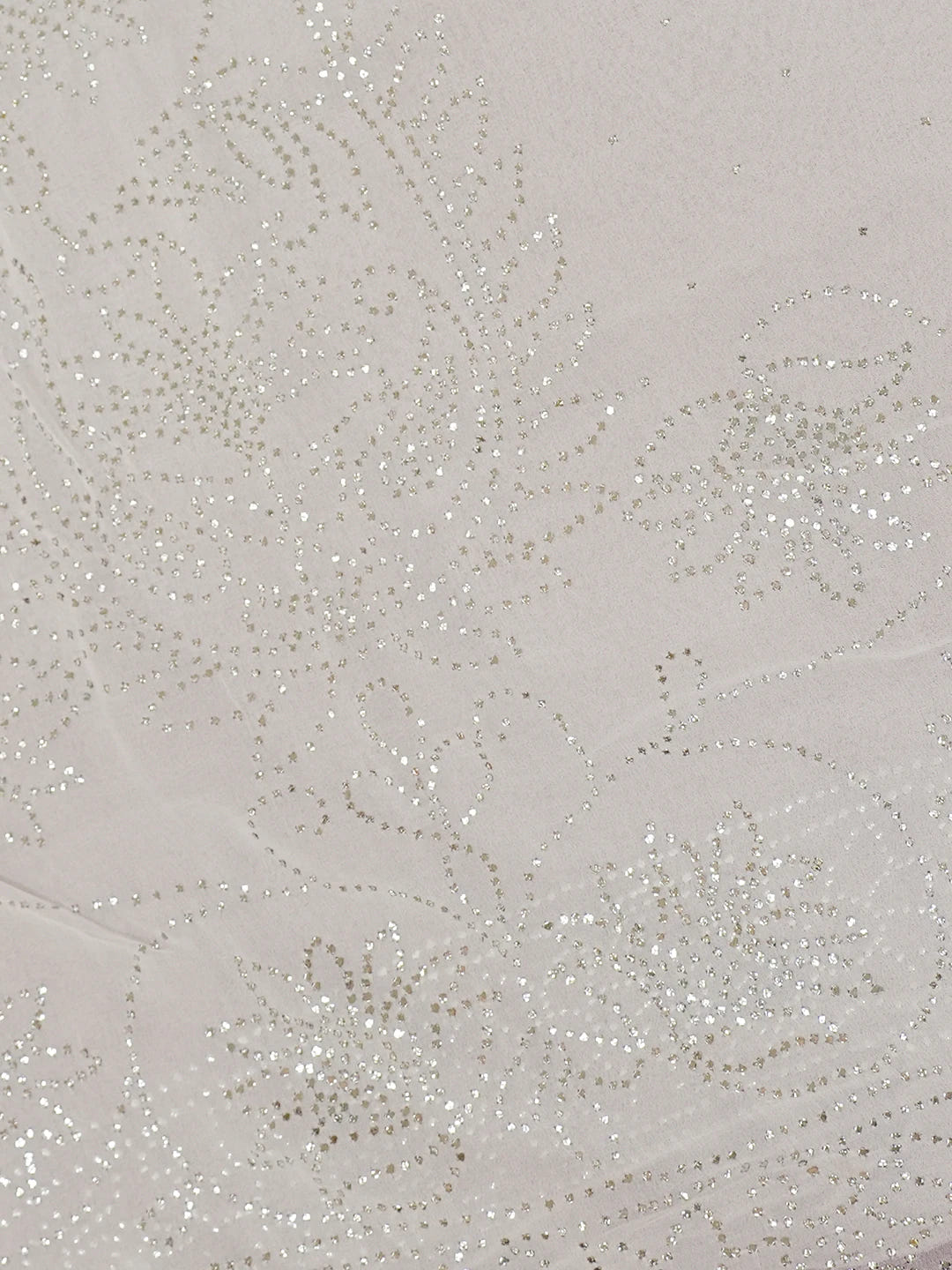 Ada Hand Embroidered White Viscose Georgette Lucknowi Chikankari Saree/Blouse with Muqaish Work 01A257765