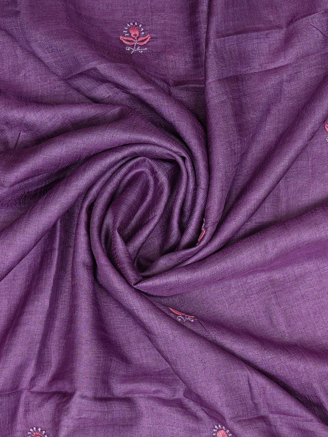Ada Hand Embroidered Chinese Voilet Silk Lucknowi Chikankari Dupatta 01A470291