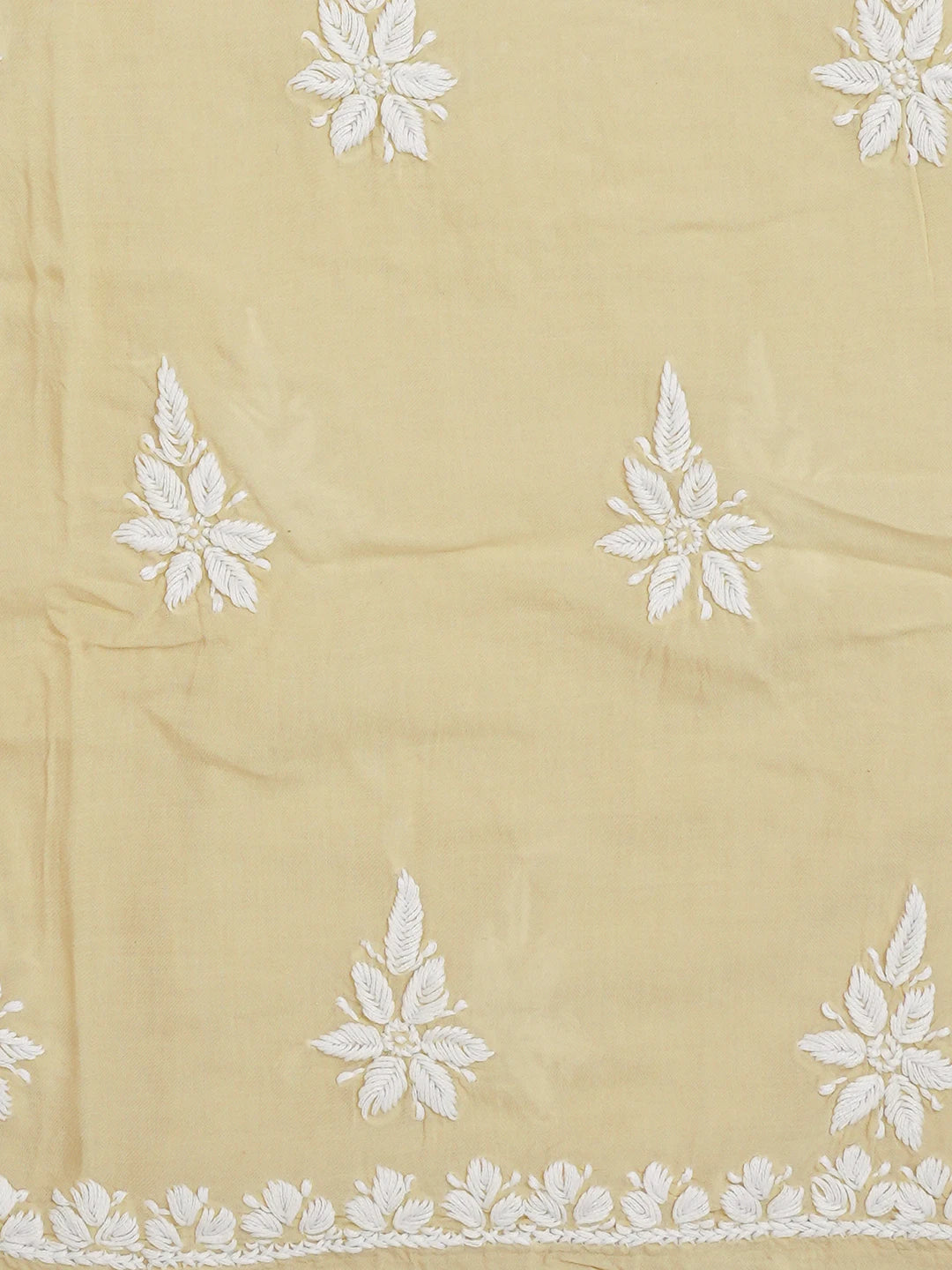 Ada Hand Embroidered Fawn Modal Lucknowi Chikankari Unstitched Kurta Piece 01A638720