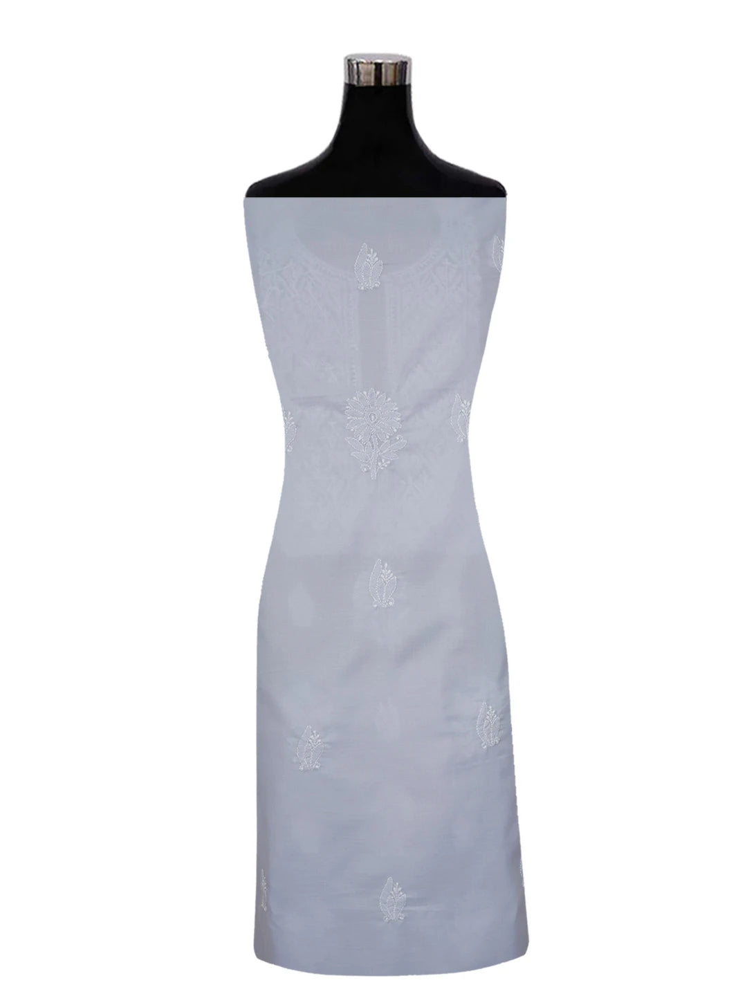 Ada Hand Embroidered Mauve Cotton Lucknowi Chikankari Unstitched Kurta Piece 01A607327