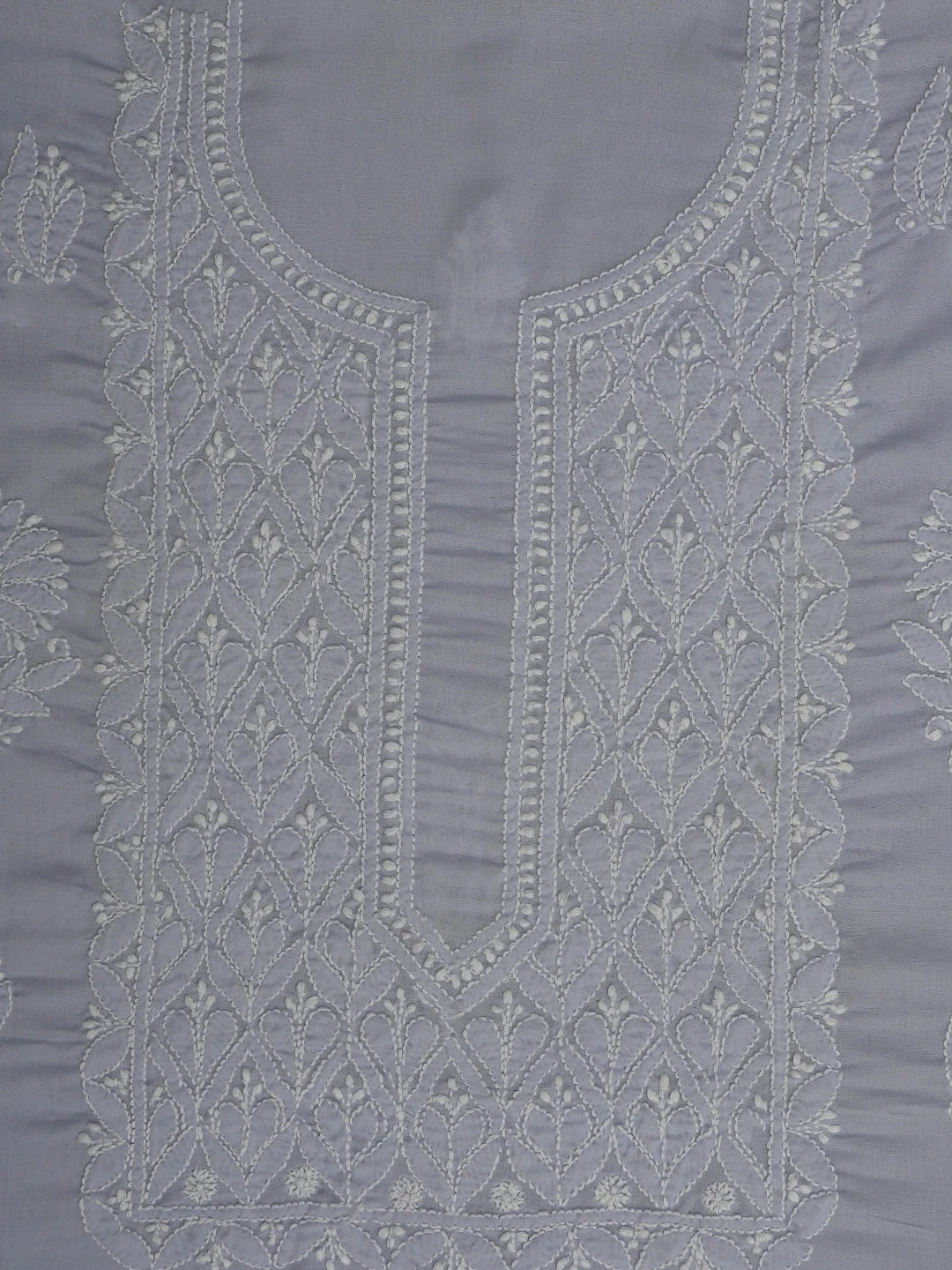 Ada Hand Embroidered Mauve Cotton Lucknowi Chikankari Unstitched Kurta Piece 01A607327