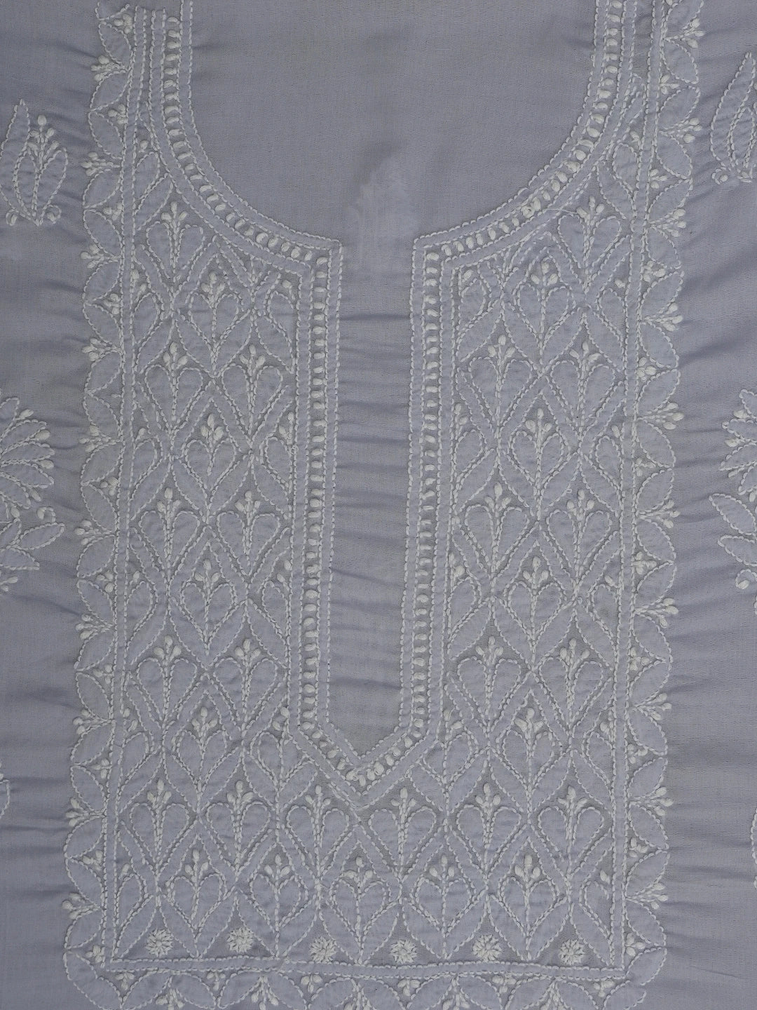 Ada Hand Embroidered Mauve Cotton Lucknowi Chikankari Unstitched Kurta Piece 01A607327