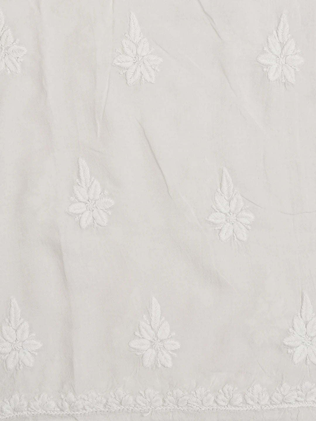Ada Hand Embroidered Powder Pink Modal Lucknowi Chikankari Unstitched Kurta Piece 01A638735