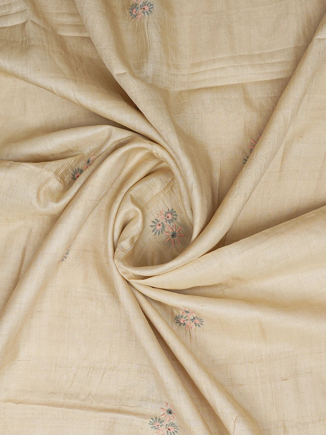 Ada Hand Embroidered Fawn Silk Lucknowi Chikankari Dupatta 01A256240