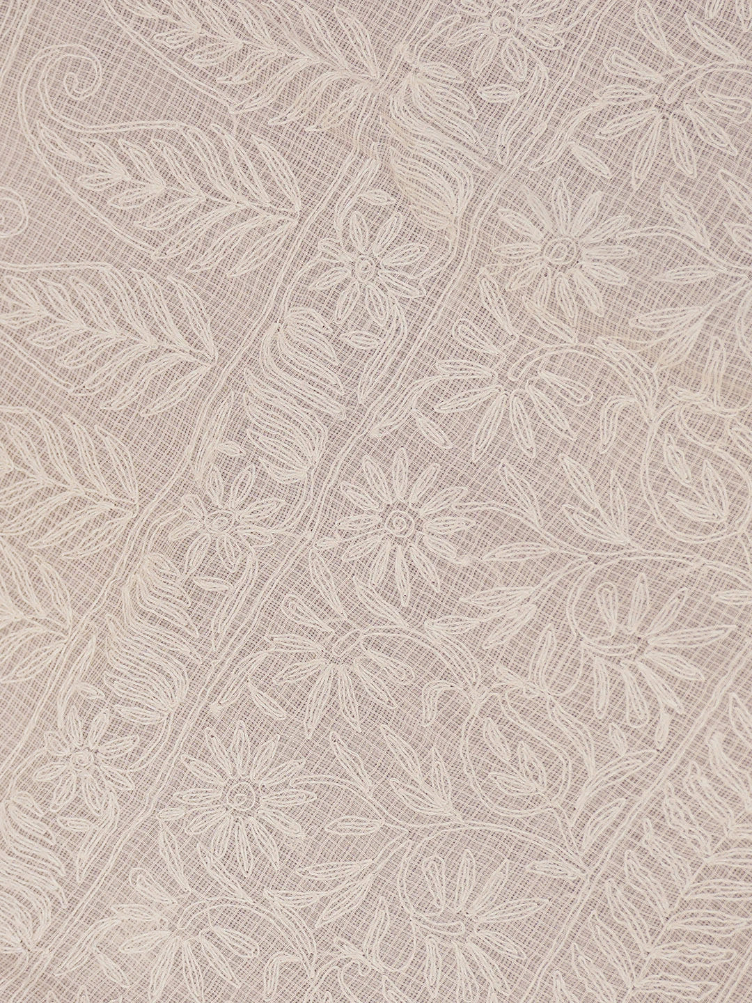 Ada Hand Embroidered Light Pink Kota Lucknowi Chikankari Saree With Blouse 01A635965