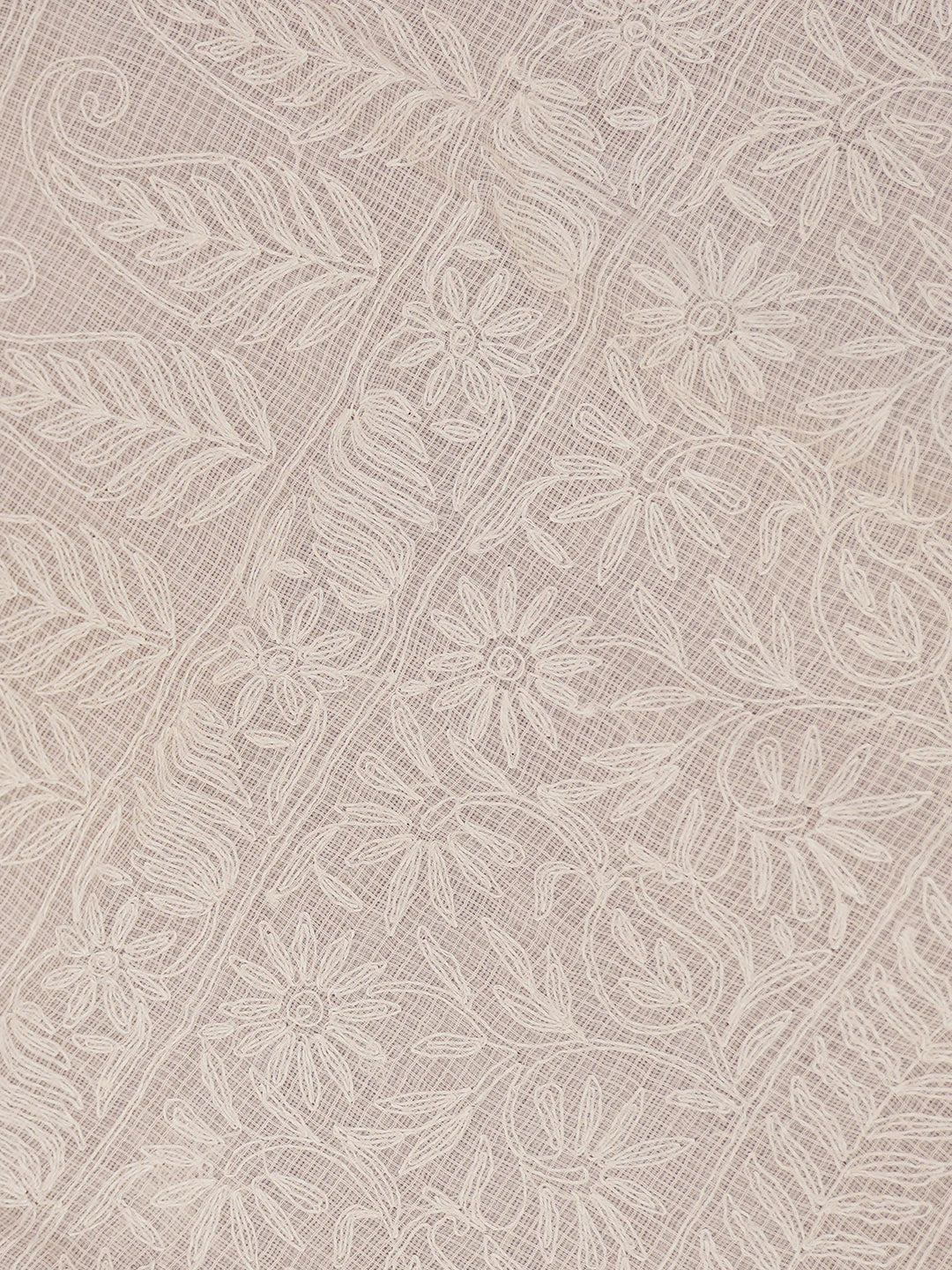 Ada Hand Embroidered Light Pink Kota Lucknowi Chikankari Saree With Blouse 01A635965