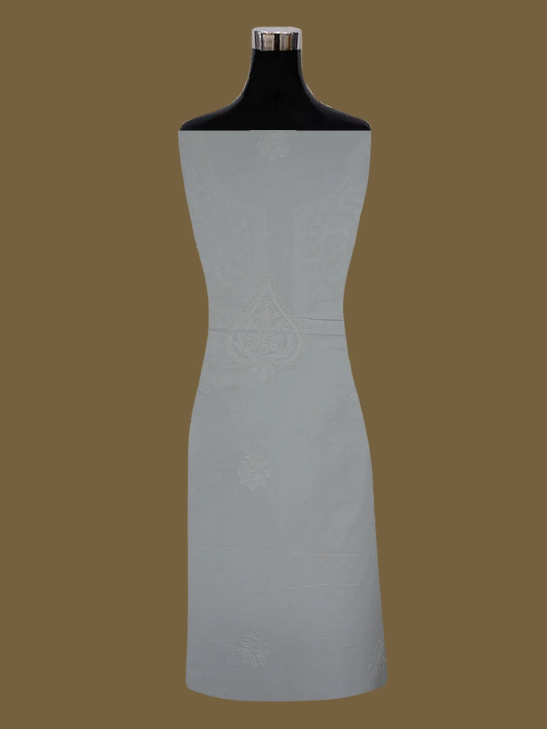 Ada Hand Embroidered White Cotton Lucknowi Chikankari Unstitched Kurta Piece 01A613501