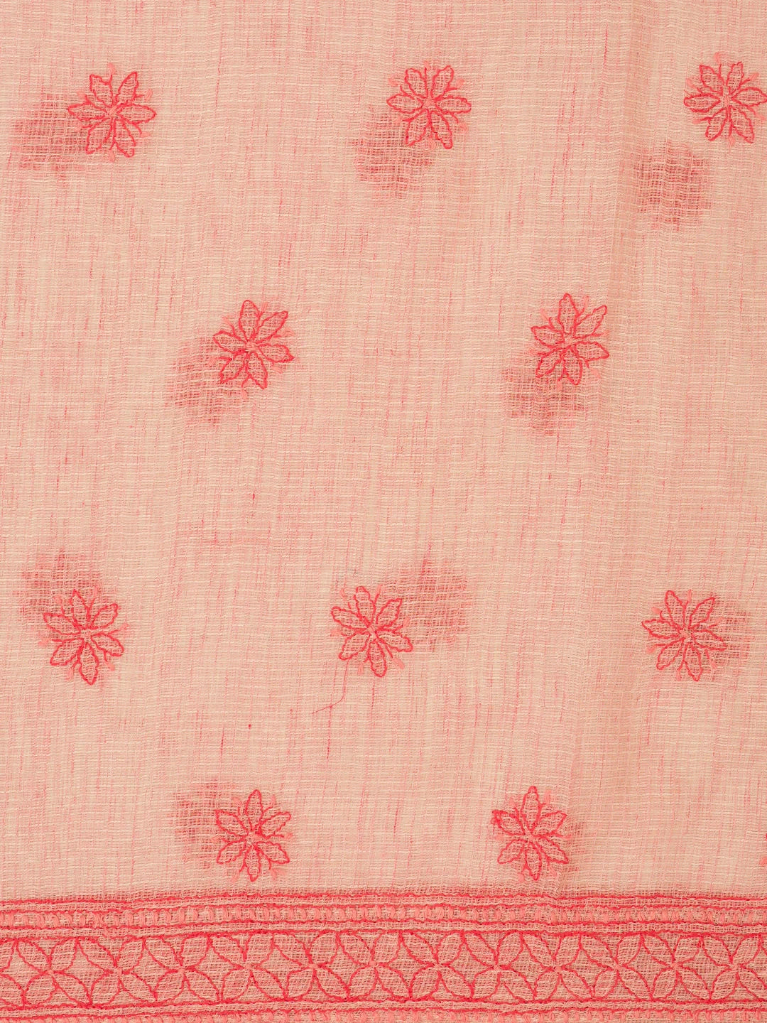 Ada Hand Embroidered Pink Kota Lucknowi Chikankari Unstitched Suit Piece 01A581943