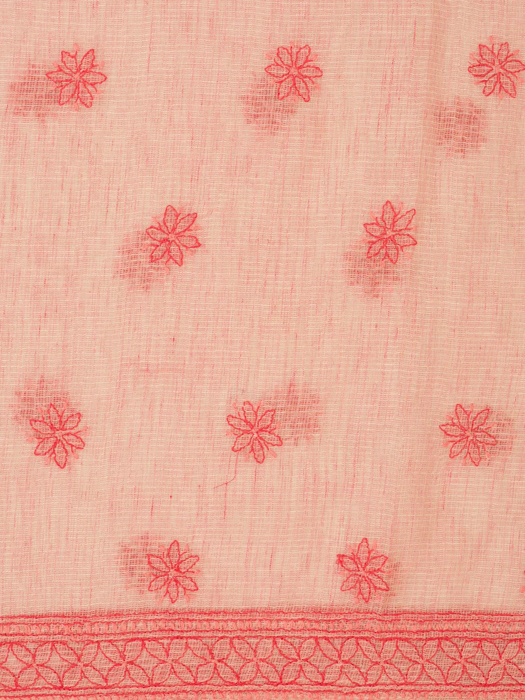 Ada Hand Embroidered Pink Kota Lucknowi Chikankari Unstitched Suit Piece 01A581943