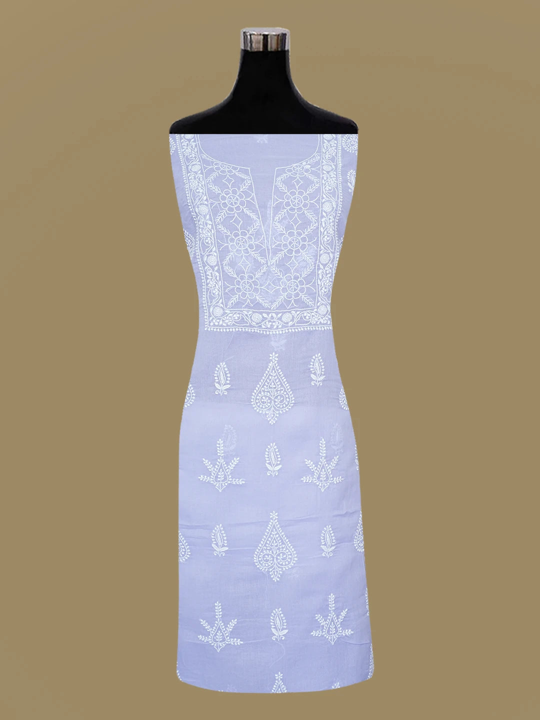 Ada Hand Embroidered Mauve Cotton Lucknowi Chikankari Unstitched Suit Piece 01A647391