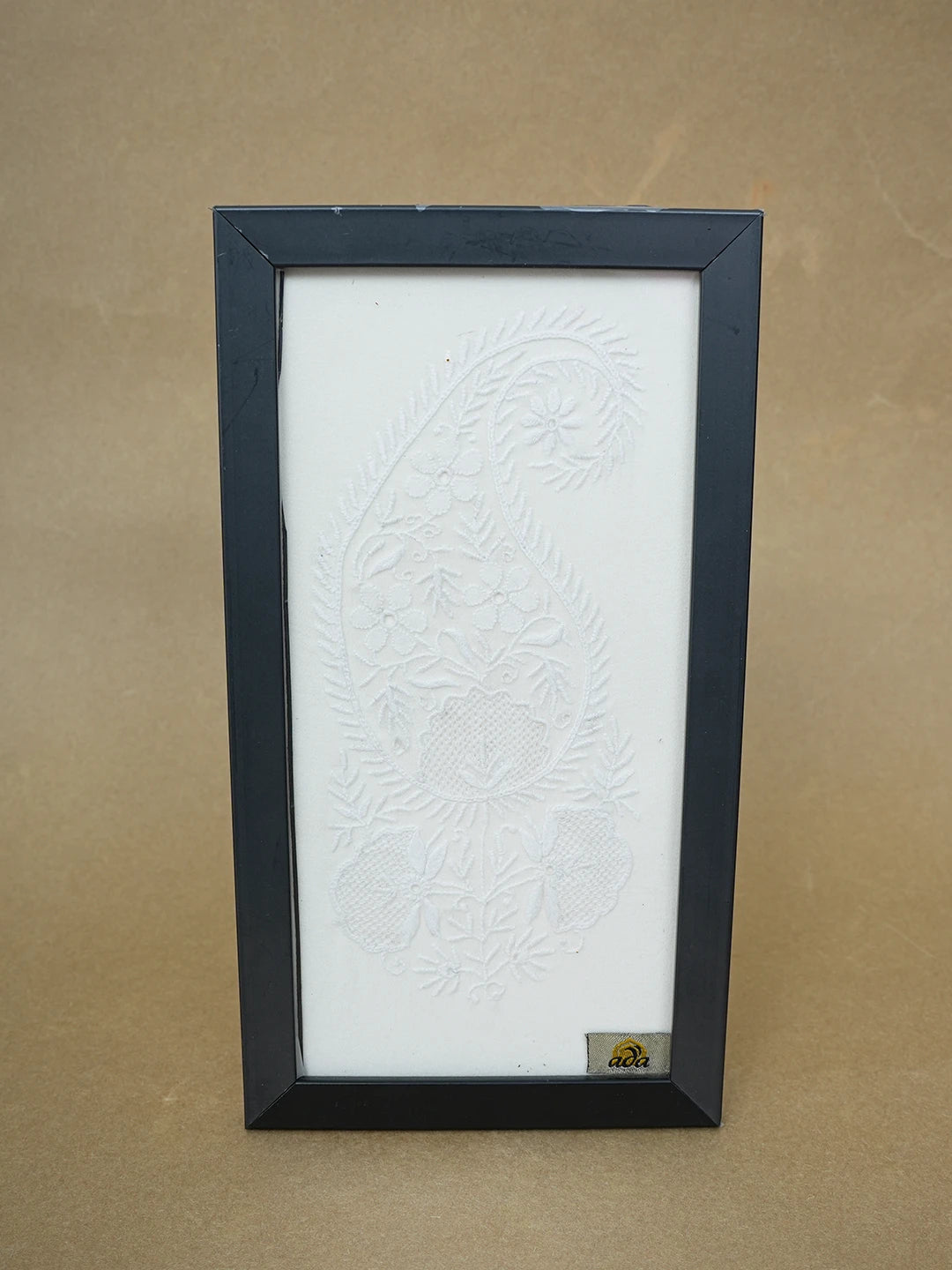 Ada Hand Embroidered White Pure Georgette Lucknowi Chikankari Frame 01A603503