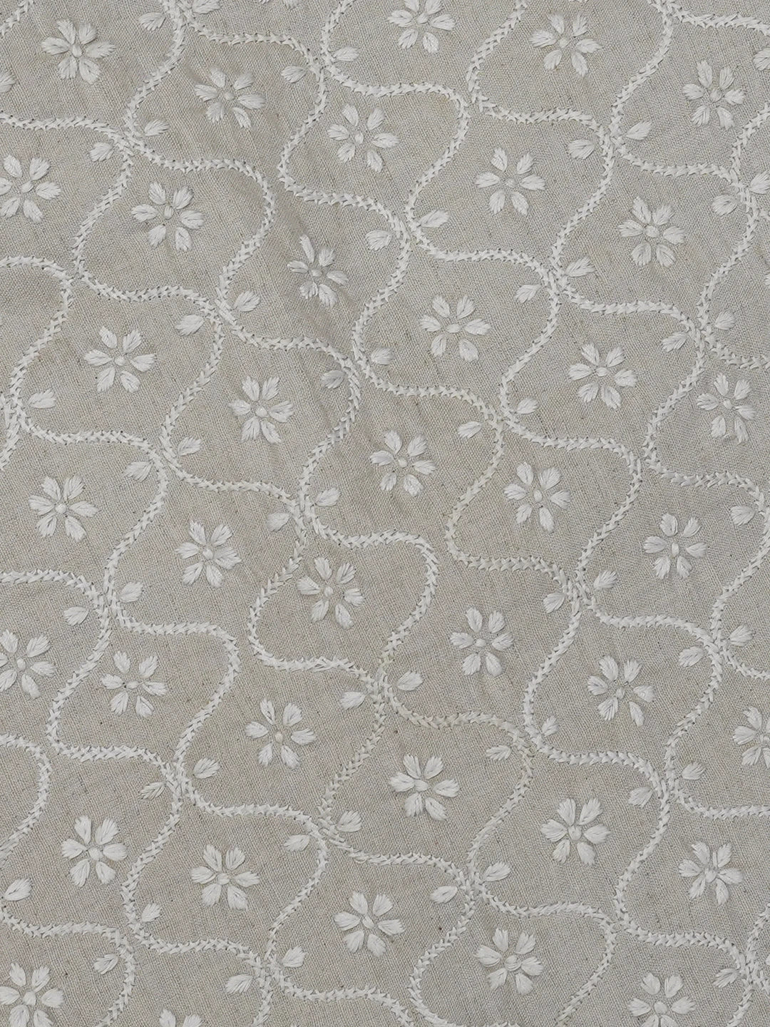 Ada Hand Embroidered Fawn Cotton Lucknowi Chikankari Cushion Cover 01A631672