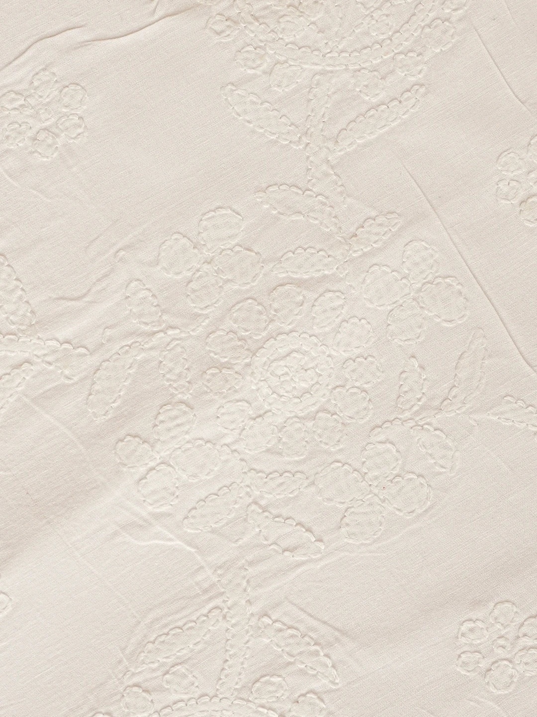 Ada Hand Embroidered White Lucknowi Chikankari Dining Table Placemat 01A629494